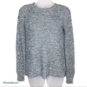 SO Juniors Gray White Acrylic Knit Sweater Size Small